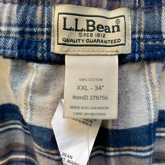 NWT L.L. Bean Scotch Plaid Flannel Sleep Pants Inseam 34" Size XXL - Picture 3 of 7
